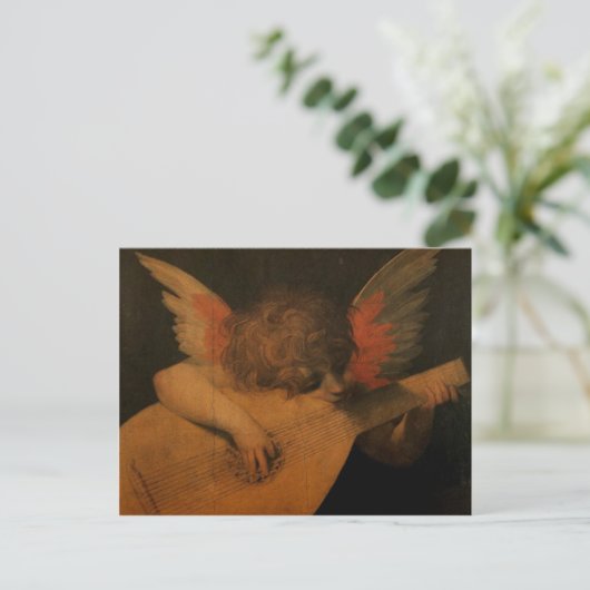 Angel Playing Postkarte (Stehend Vorderseite)