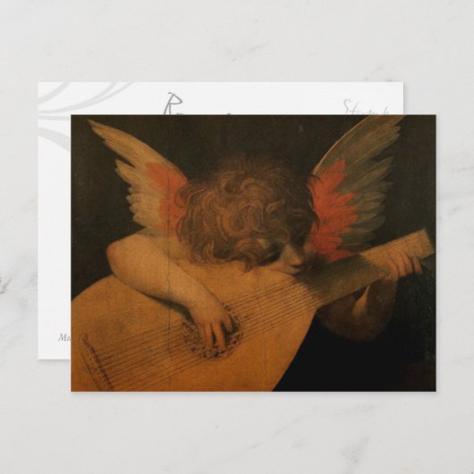 Angel Playing Postkarte (Vorne/Hinten)