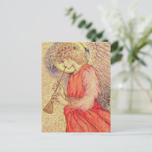 Angel Playing Postkarte (Stehend Vorderseite)