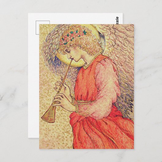Angel Playing Postkarte (Vorne/Hinten)
