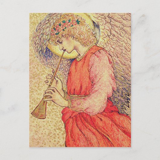 Angel Playing Postkarte (Vorderseite)