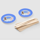 Angel Playing Trumpet Fächer (Non-assembled)