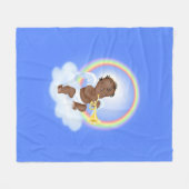 Angel Playing Trumpet Fleecedecke (Vorderseite (Horizontal))