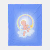 Angel Playing Trumpet Fleecedecke (Vorderseite)