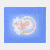 Angel Playing Trumpet Fleecedecke (Vorderseite (Horizontal))