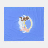 Angel Playing Trumpet Fleecedecke (Vorderseite (Horizontal))