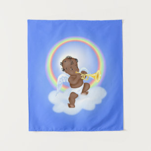Angel Playing Trumpet Wandteppich