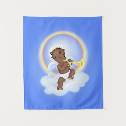 Angel Playing Trumpet Wandteppich (Vorderseite)