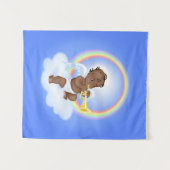Angel Playing Trumpet Wandteppich (Vorderseite (Horizontal))