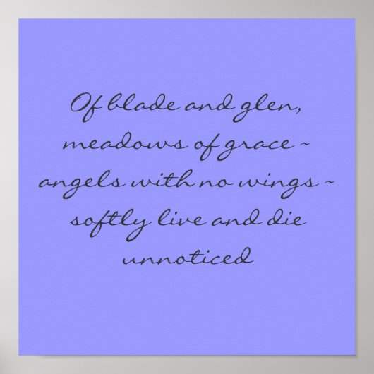 Angel Poem Poster (Vorne)