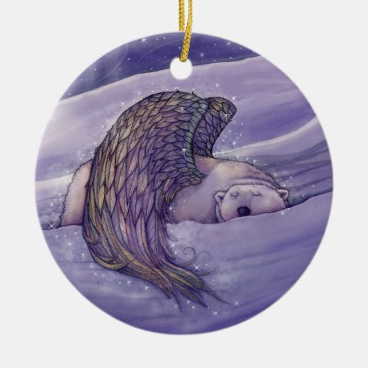 Angel Polar Bear Ornament (Vorne)