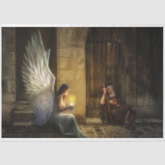 Angel Poor Man 20x30 Dekoupage Tissue Seidenpapier (Vorderseite)