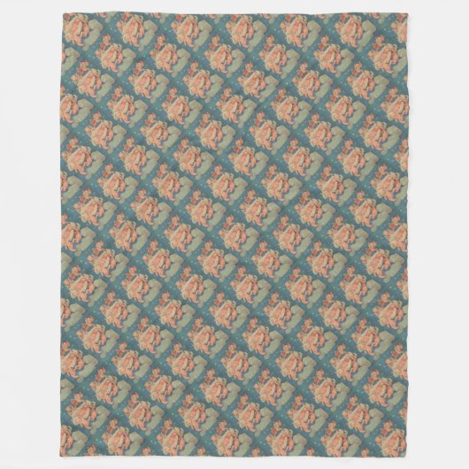Angel Postcard Fleece Blanket (Vorderseite)
