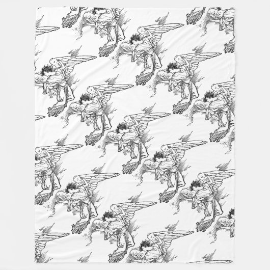 Angel Postcard Fleece Blanket (Vorderseite)