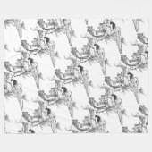 Angel Postcard Fleece Blanket (Vorderseite (Horizontal))