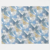 Angel Postcard Fleece Blanket (Vorderseite (Horizontal))
