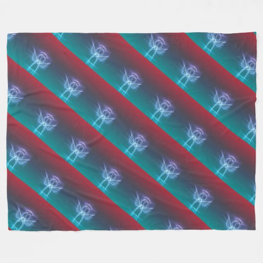 Angel Postcard Fleece Blanket (Vorderseite (Horizontal))