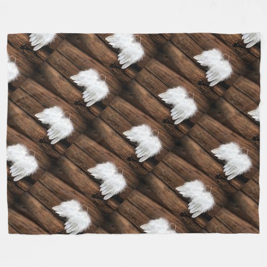 Angel Postcard Fleece Blanket (Vorderseite (Horizontal))
