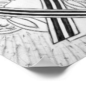 Angel Poster mit weißem und schwarzem Bewusstsein (Ecke)