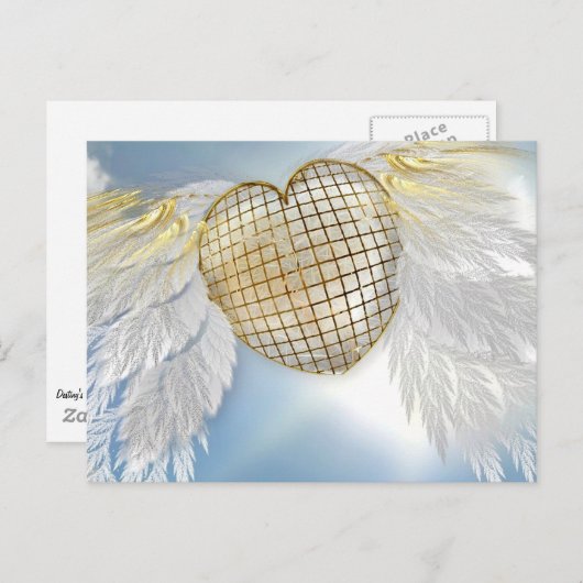 Angel Postkarte (Vorne/Hinten)