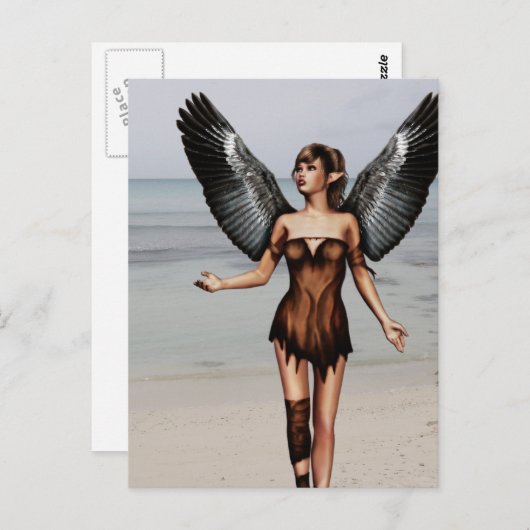 Angel Postkarte (Vorne/Hinten)