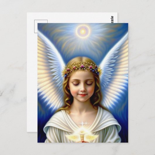 Angel Postkarte (Vorne/Hinten)