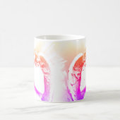 Angel Praying Pink Lila Orange Spiritual Kaffeetasse (Mittel)