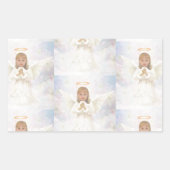 Angel Praying Rechteckiger Aufkleber (Vorderseite)