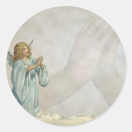 ANGEL PRAYING RUNDER AUFKLEBER (Vorderseite)