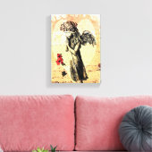 Angel Praying und Herz Leinwanddruck (Insitu (Wohnzimmer))
