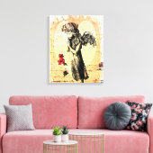 Angel Praying und Herz Leinwanddruck (Insitu (Wohnzimmer))