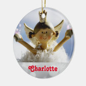 Angel Princess Ballerina Custom niedlich Girl Cart Keramik Ornament (Links)