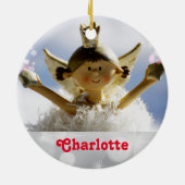 Angel Princess Ballerina Custom niedlich Girl Cart Keramik Ornament (Hinten)