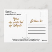 Angel Pumpkin Erntedank Herbst Schöne Kunst Postkarte (Rückseite)