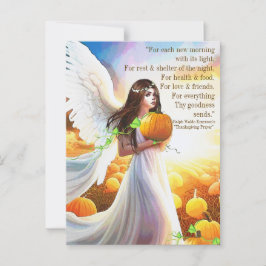 Angel Pumpkin Erntedank Herbst Schöne Kunst Postkarte