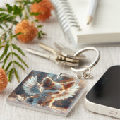 Angel Puppy Digital Art Schlüsselanhänger (Vorderseite rechts)