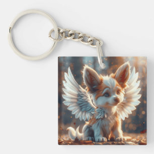 Angel Puppy Digital Art Schlüsselanhänger