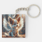 Angel Puppy Digital Art Schlüsselanhänger (Rückseite)