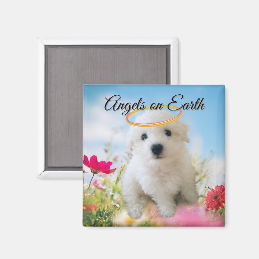 Angel Puppy Magnet (Vorderseite/Rückseite)