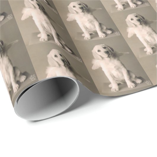 Angel Puppy Wrapper Geschenkpapier (Rolleneckpunkt)