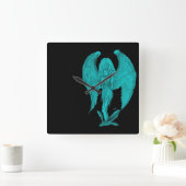 Angel Quadratische Wanduhr (Zuhause)