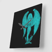 Angel Quadratische Wanduhr (Winkel)