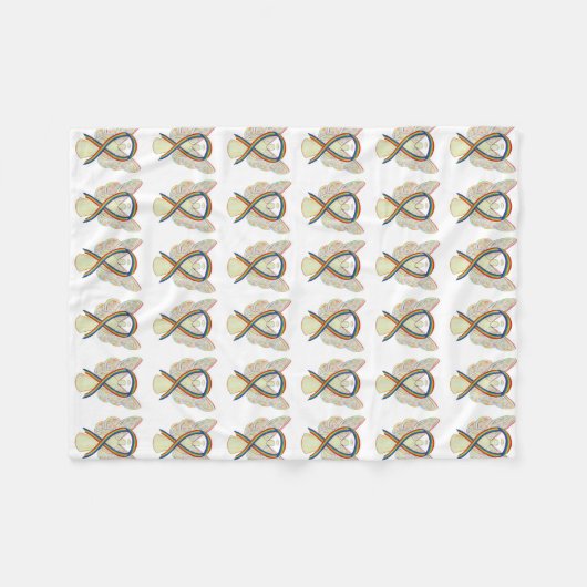 Angel Rainbow Awareness Ribbon Soft Blankes Fleecedecke (Vorderseite (Horizontal))