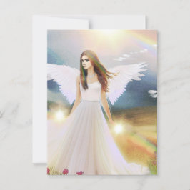 Angel Rainbow Light Hope Wings Blume Fantasy Art Postkarte