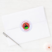 Angel Red Personalisiert Runder Aufkleber (Umschlag)