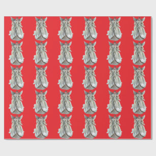 Angel Red Wrapping Paper Geschenkpapier
