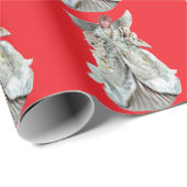 Angel Red Wrapping Paper Geschenkpapier (Rolleneckpunkt)