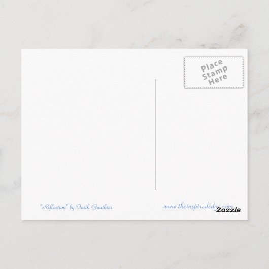 Angel "Reflection" Postkarte (Rückseite)