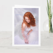 Angel "Reflection" Weihnachtsgrüßkarte Feiertagskarte (Rückseite)