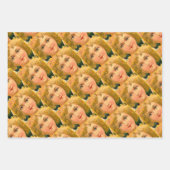 Angel ringing the bell for Christmas time Geschenkpapier Set (Vorderseite 3)